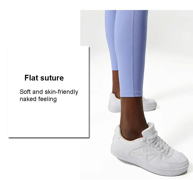 Women Yoga Pants Naked Feeling High Stretch Nylon High Waist Leggings Push Up