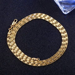 Gold Charm Chain Necklace For Women Man Wedding Fashion Jewelry