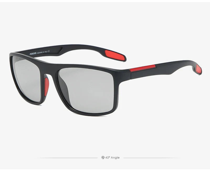 KDEAM Rectangular Ultra Light Sports Sunglasses Men Polarized TAC 1.1mm Thickness Lens Driving Sun Glasses Women Cat.3