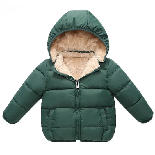 Baby Kids Boys Jackets Winter Thick Coats Warm Cashmere Outerwear