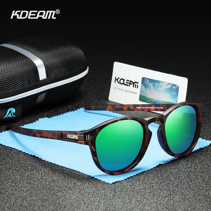 Sunglasses Men Flexible TR90 Frame Keyhole Bridge Mirror Coating