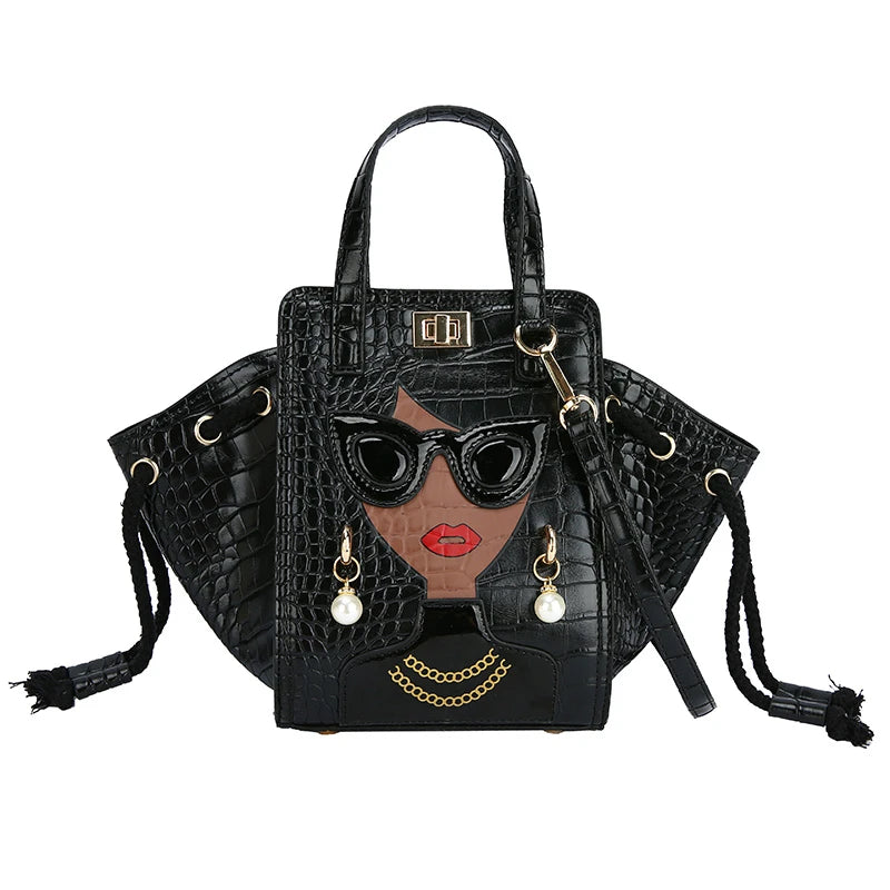 Fashion Personality Beauty Shoulder Bag Women's Pearl Crossbody Bag PU Leather
