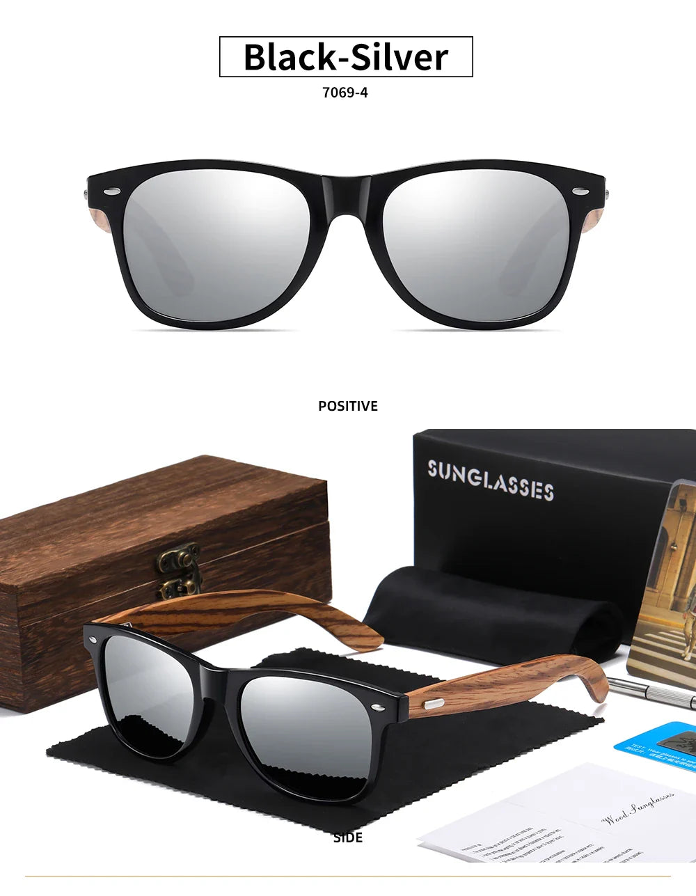 GM Brand 2021 Fashion 100%Handmade Natural Wooden Men Sunglasses Polarized Sun Glasses Women UV400 With Wooden Box