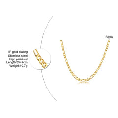 Chain Necklace Stainless Steel Link Gold Color Choker Necklace Layered Women