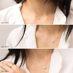 Stainless Steel Choker imitation  Pearl Necklaces for Women Gold Color