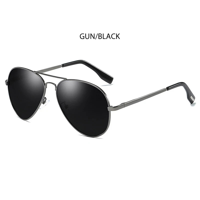 Sunglasses Men Luxury Metal Black Aviation Sun Glasses Male