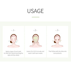 7pcs Matcha Green Clay Mud Face Mask Reduce Wrinkle Night Facial Packs dark circle Moisturize Mask for facecare