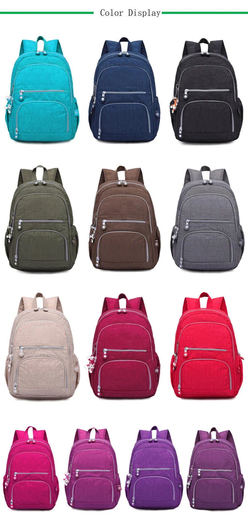 TEGAOTE Aesthetic School Backpacks for Teenagers Girl 2024 Nylon Waterproof Travel BackPack Purse Women Laptop Bagpack Mochila