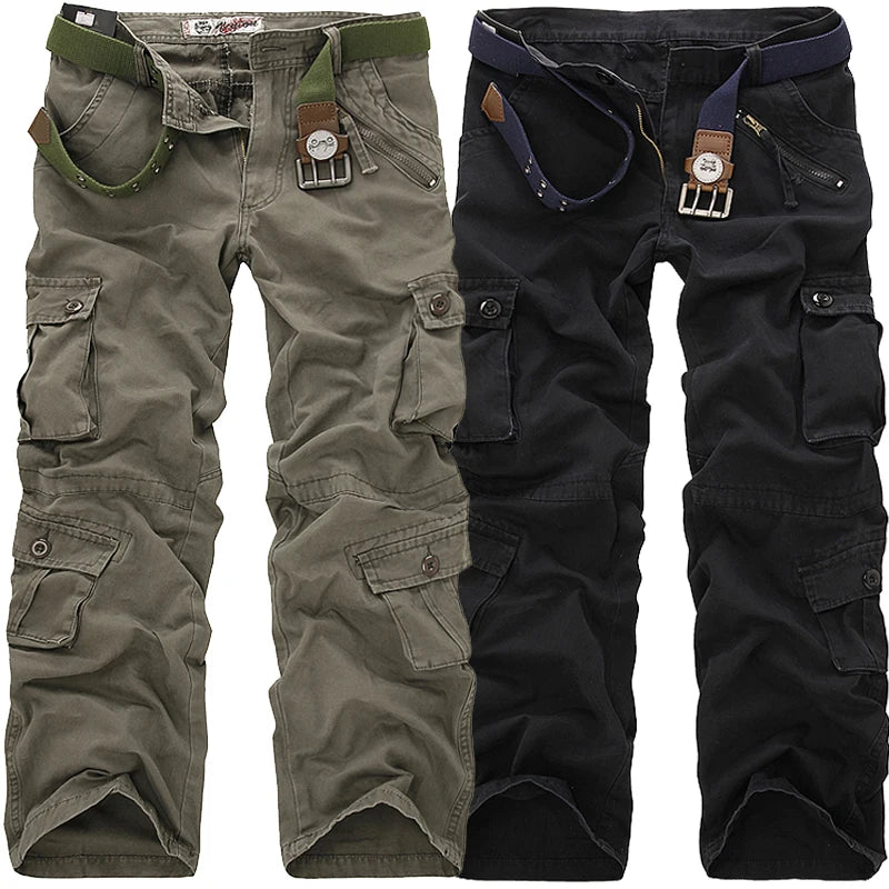Men's Cargo Pants Casual Loose Multi Pocket Military Pants