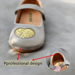 Full-grain Leather Girls Casual Shoes Kickproof Design Princess Baby Shoes