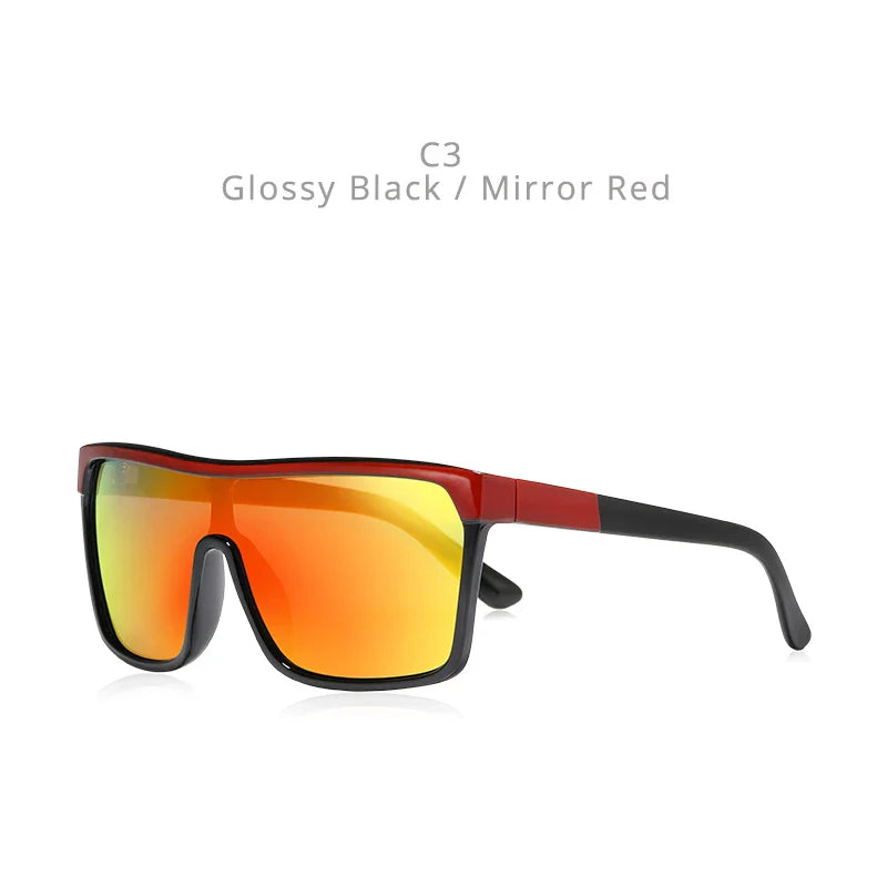 KDEAM Flynn Style Sunglasses Men Plus Shape Outdoor Anti-reflective Sun Glasses Women with Peanut Box