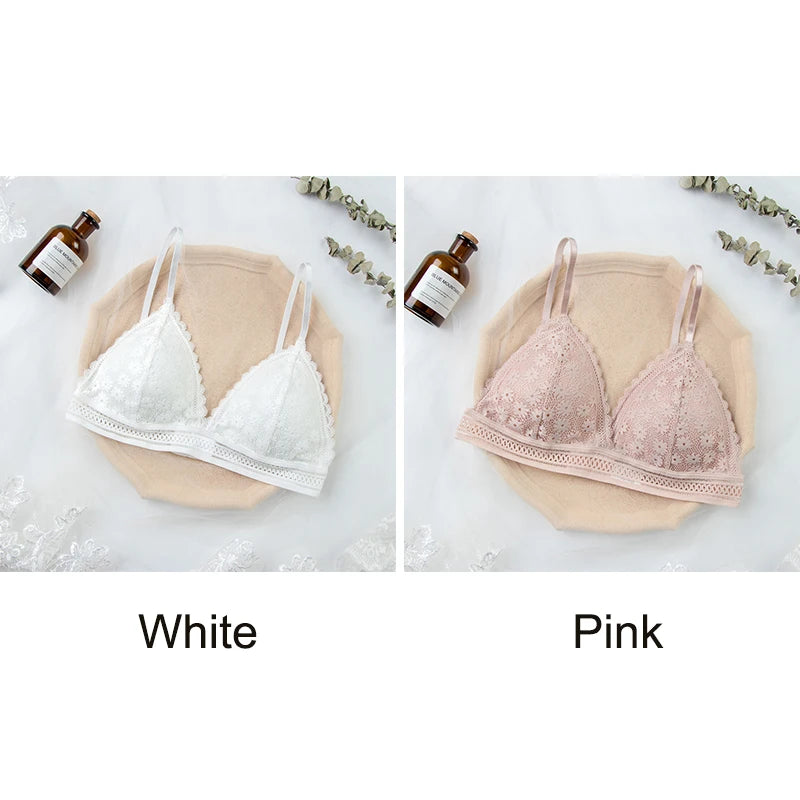 Women Lace Bra No Steel Ring Beauty Back Wrapped Chest Comfortable