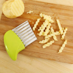 Potato Cutter Chip French Fry Maker Stainless Steel Wavy Knife French Fries Chopper