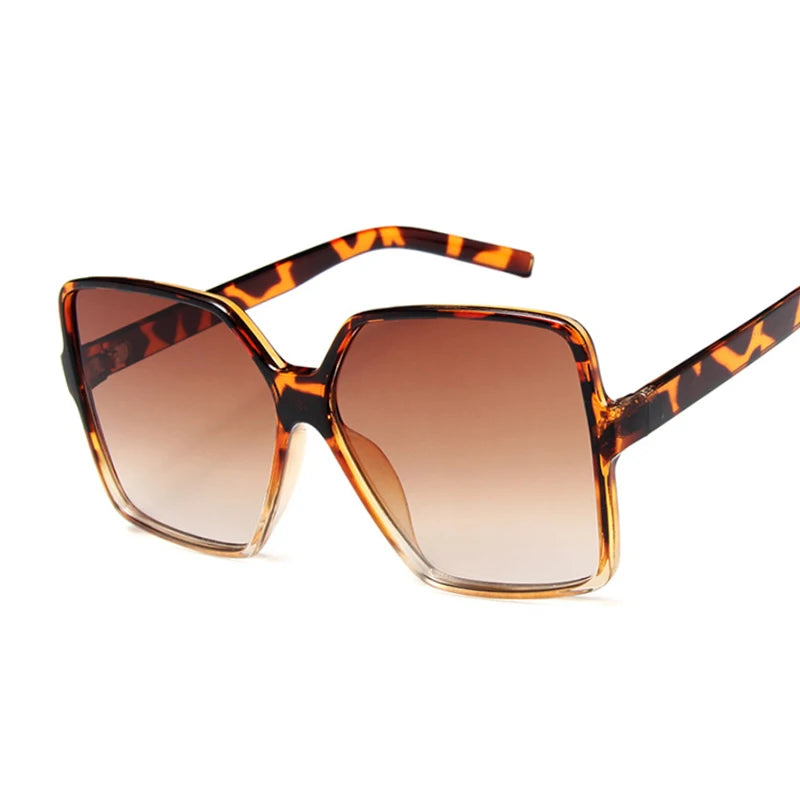 Sunglasses Women Brand Designer Retro Frame Big Sun Glasses Female