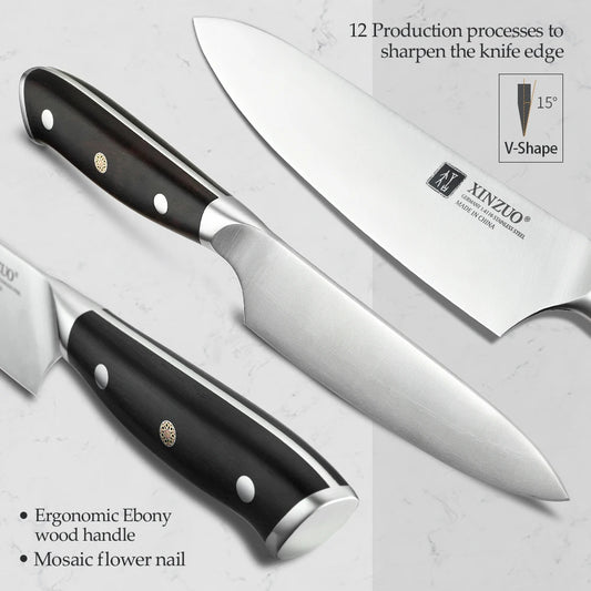 5'' Inch Utility Knife German 1.4116 Stainless Steel Kitchen Paring Knives