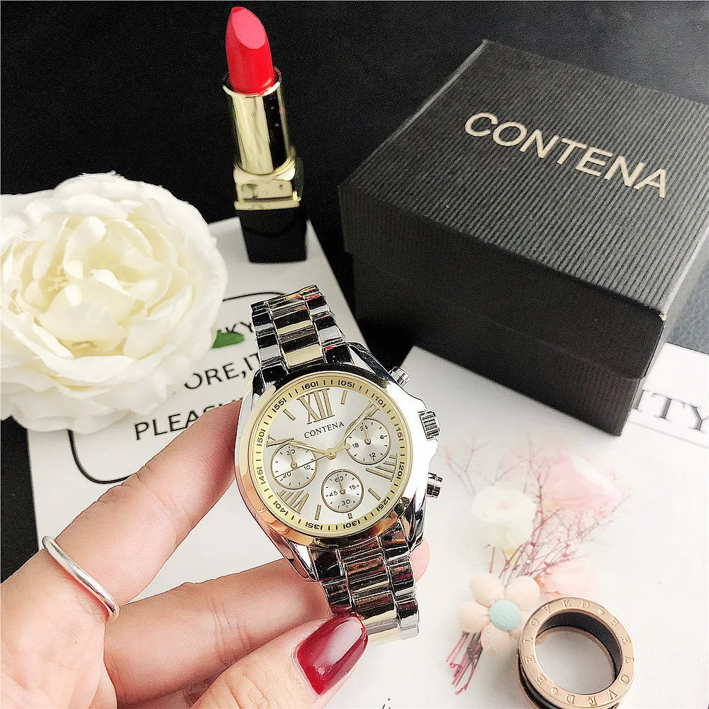 New Creative Watch Women Watches Luxury Rose Gold Quartz Ladies Watches Stainless Steel Bracelets Wristwatches Reloj Mujer