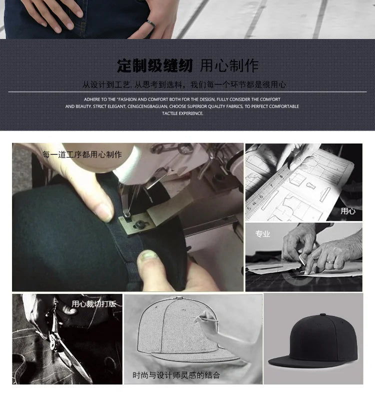 Big Bone Man Plus Size Baseball Caps Adult Flat Peak Hip Hop Fitted Hat Men Women Large Size Snapback Cap size 6 3/4 to size 8