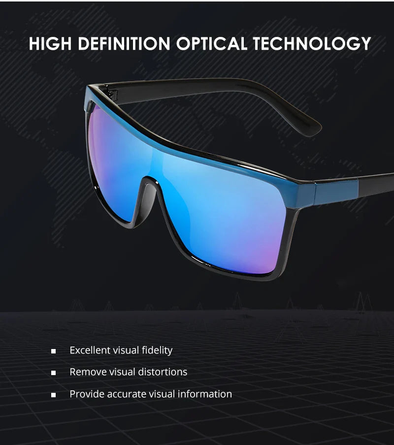KDEAM Flynn Style Sunglasses Men Plus Shape Outdoor Anti-reflective Sun Glasses Women with Peanut Box