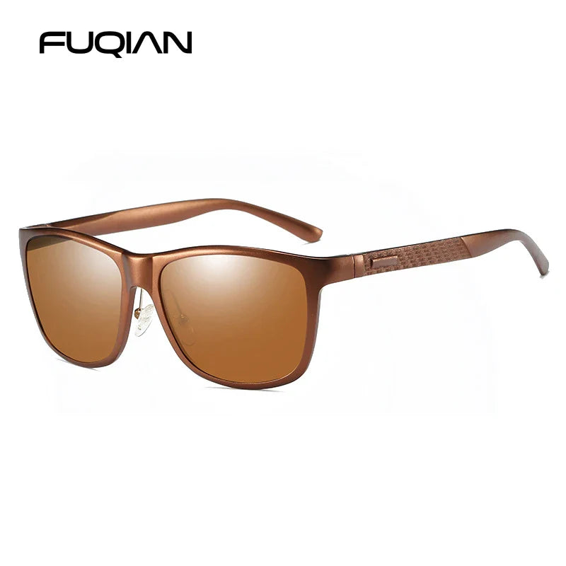 Luxury Aluminum Magnesium Men Polarized Sunglasses High Quality Square Men's Sun Glasses Cool Mirror Blue Driving Glasses