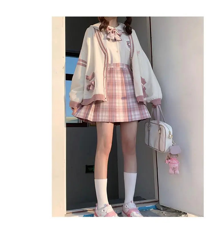 Autumn Winter Women Sweater Loose Japanese Style Sweet Knitted Cardigan