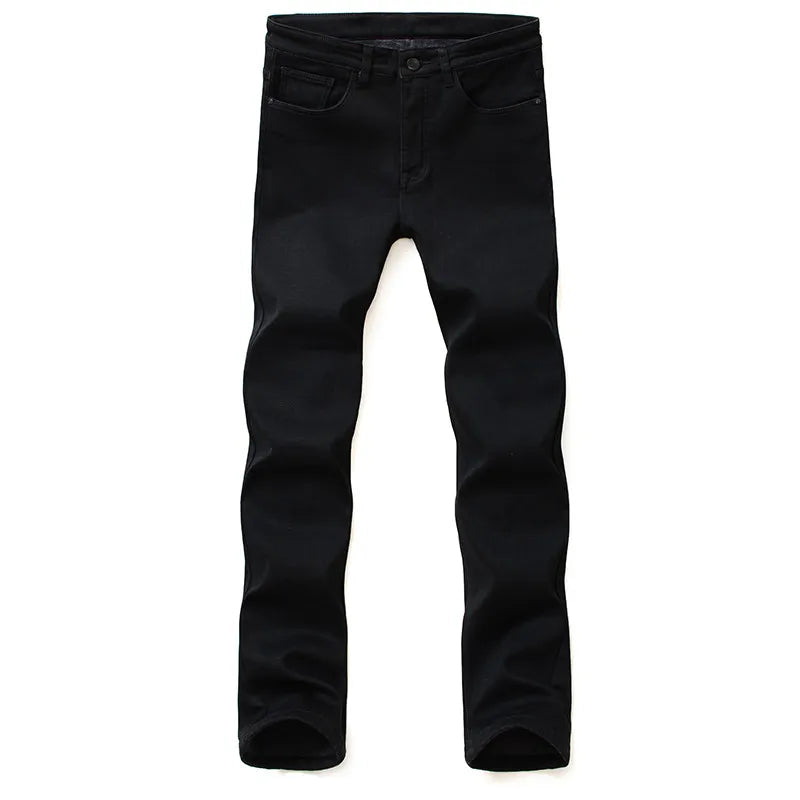 Men Classic Advanced Fashion Brand Jeans Jean Homme Man Soft Stretch Black