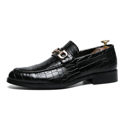 2020 Men Formal Business Brogue Shoes Luxury Men'sDress Shoes Male Casual Genuine Leather Wedding Party Loafers jkm98