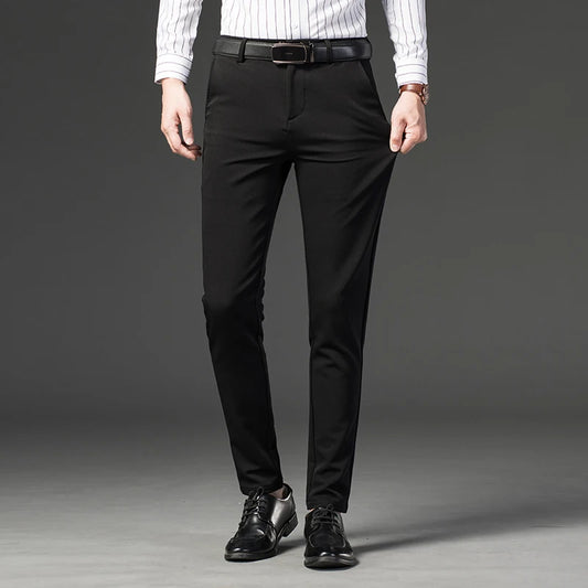 Men's Business Straight Casual Suit Pants Classic Fashion Formal Wear Slim