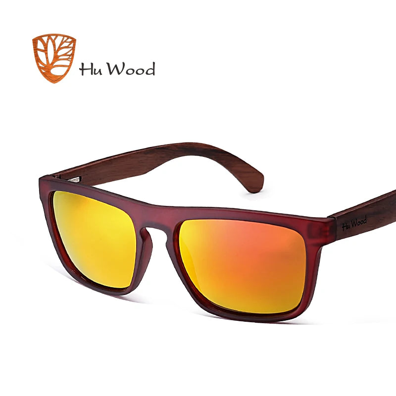 Sunglasses for Men Zebra Wood Polarized Sun glasses Rectangle Lenses