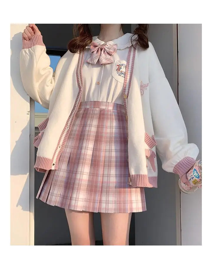 Autumn Winter Women Sweater Loose Japanese Style Sweet Knitted Cardigan