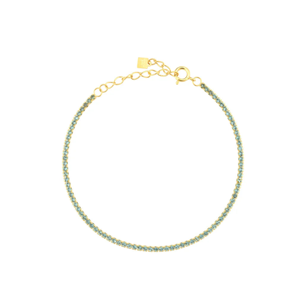 ANDYWEN 925 Sterling Silver Rainbow 1.5mm Tennis Chain Bracelet Luxury CZ Fine Jewelry Wedding Gift Soft Solid Jewelry Gift