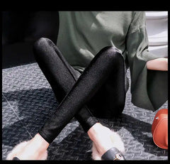 Autumn Winter Thick Leggings Fashion Solid Slim Pants Lady fleece Warm Leggings