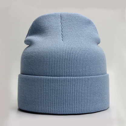 Unisex Beanie Autumn Winter Wool Blends Soft Warm Knitted Cap Men Women