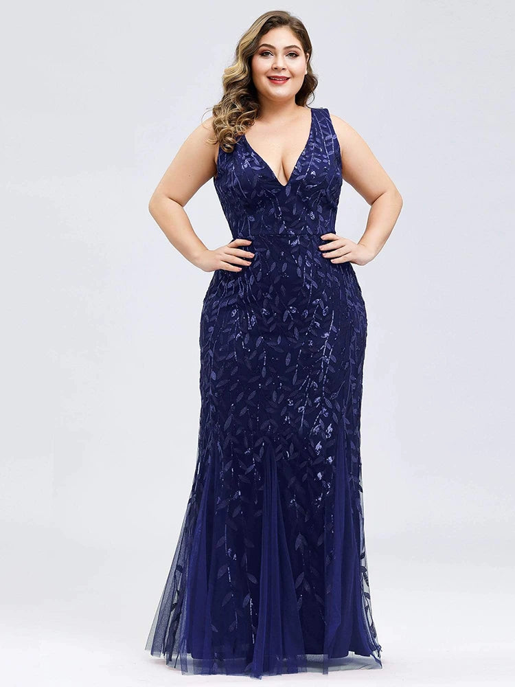 Homecoming Dresses: Plus Size Sleeveless Cocktail Dress V Neck Prom Gowns
