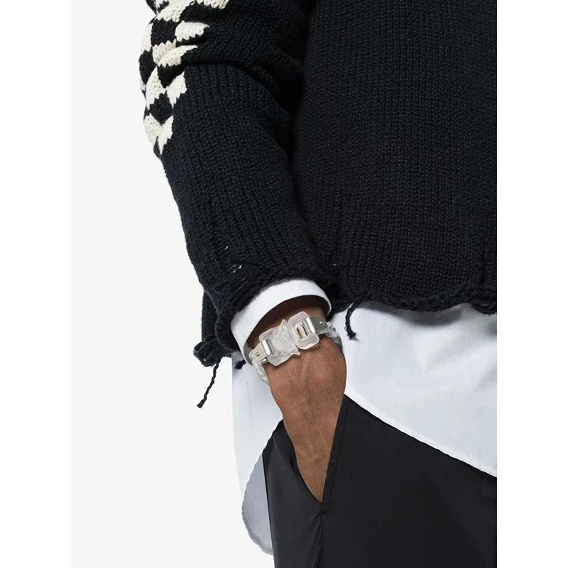 EDY 21SS Hip Hop Punk  PVC Letter Logo Buckle Bracelet For Men Women Girls Jewelry