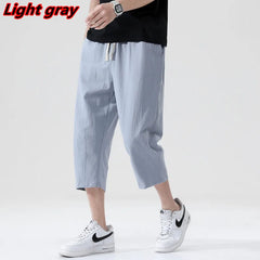 Casual Pants Men's Wild Cotton and Linen Loose Linen Pants Korean Style Trend