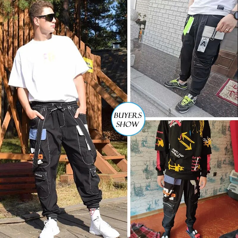 Leisure Sports Trousers Men Hip Hop Streetwear Beam Foot Cargo Pants Fashion