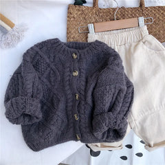 2024 Boys And Girls Spring And Autumn Sweater Baby Kids Knit Cardigan Sweater Clothes