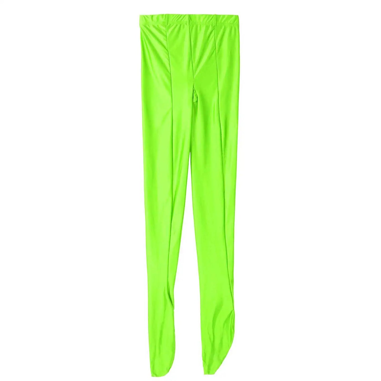 Women Glossy Solid Color Pantyhose High Waist Tights Stockings Footed Leggings