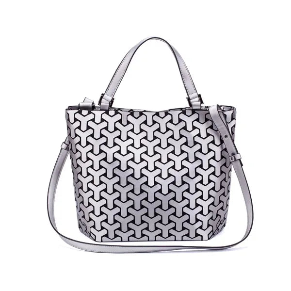 Luminous reflective  Bag Geometric Tote Folding Shoulder Bags for women