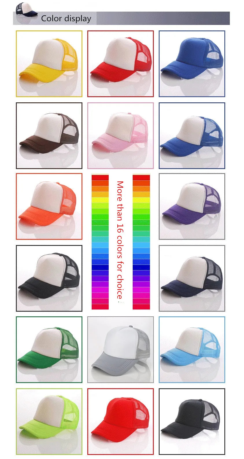 Free Custom Brand LOGO Text Design Personality DIY Trucker Hat AD Baseball Cap Men Women Blank Mesh Adjustable Hat