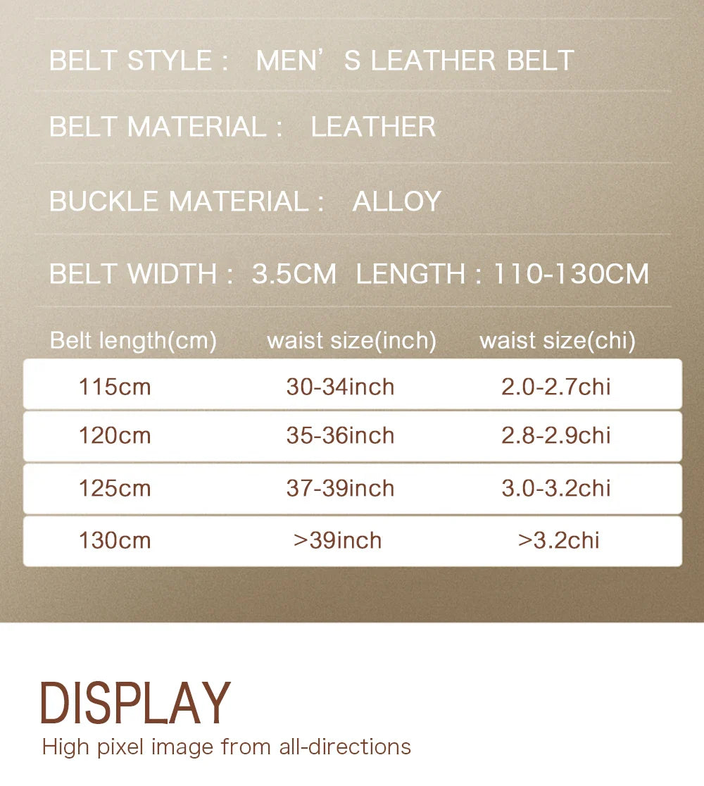 Mens Leather Belt  Automatic Genuine Leather Belts Belt Male Leisure Fashion Ratchet Belts for Men Pants Waistband Ремень