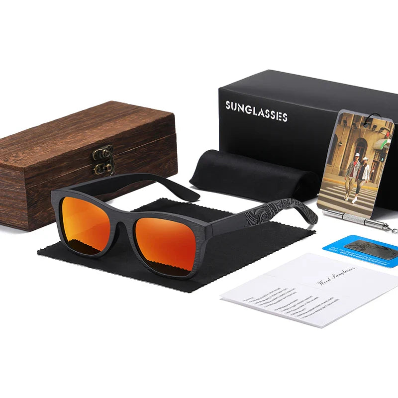 GM Wooden Male Lady Sunglasses Men's Luxury Brand Designer Polarized Sun Glasses Vintage Sunglass Women Eyewear With paper  Box