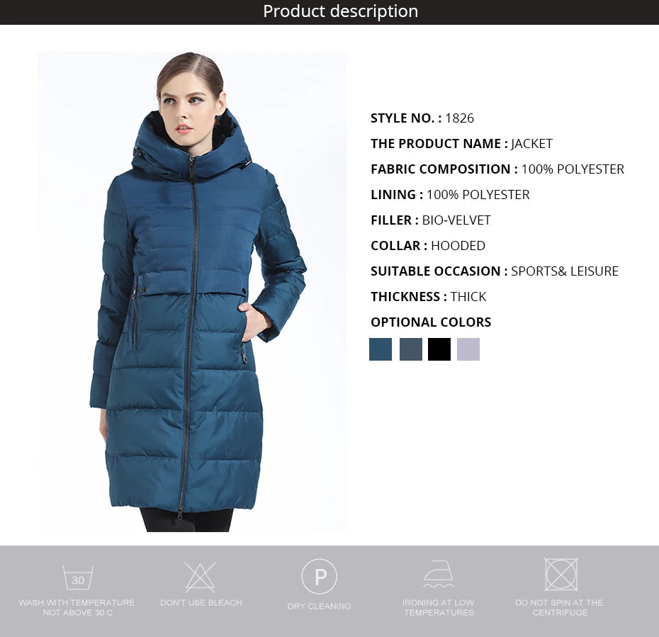 Women Winter Jacket And Coat Slim Long Female Thick Down