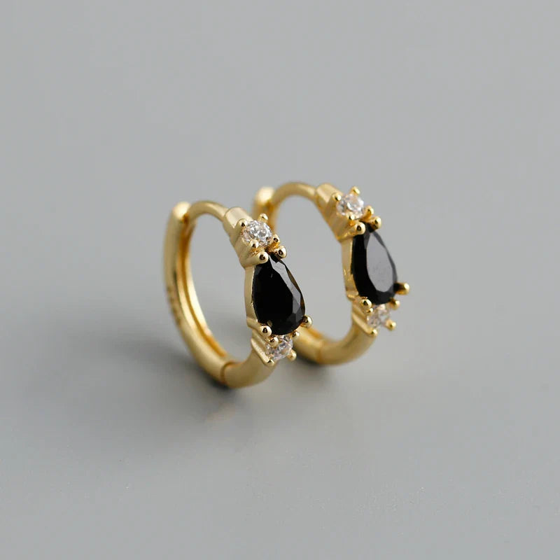 WANTME New Arrival Fashion Korean Blue Zircon Spike Geometric Stud Earrings for Women Real 925 Sterling Silver Gothic Jewelry