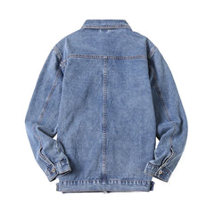 Oversized Men's Denim Jacket Autumn Cotton Jean Coats Loose Fashion