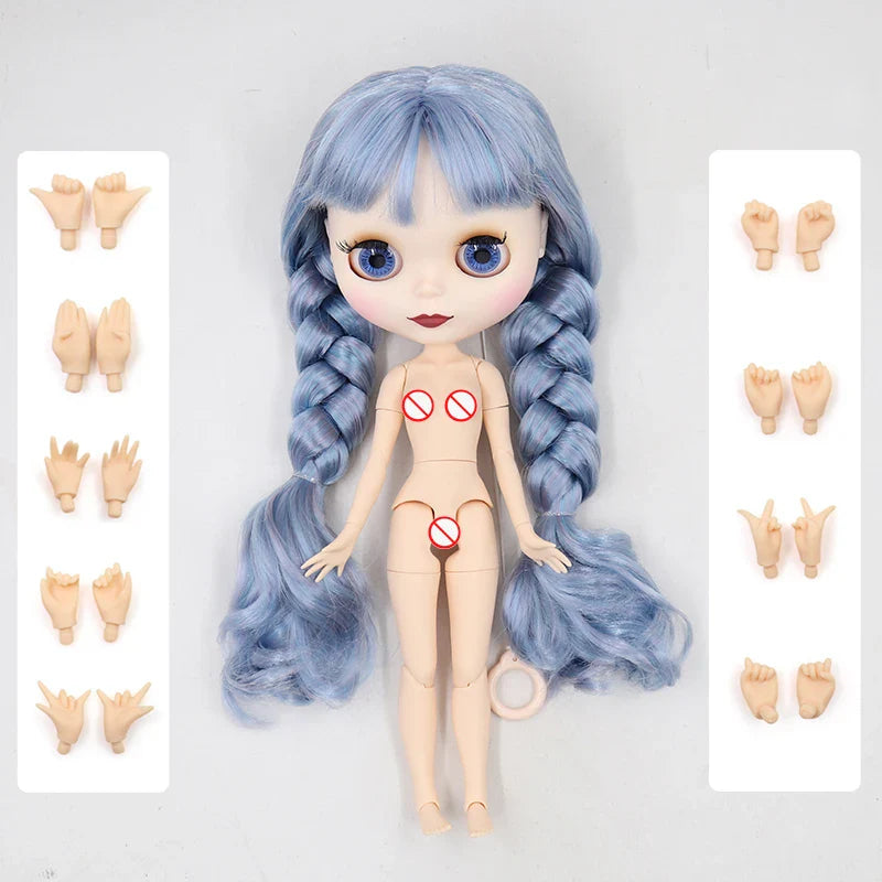 ICY DBS Blyth Doll 19 Joints Body 30CM Doll Matte/Glossy Face Doll with Extra Hands DIY Toy for Girls