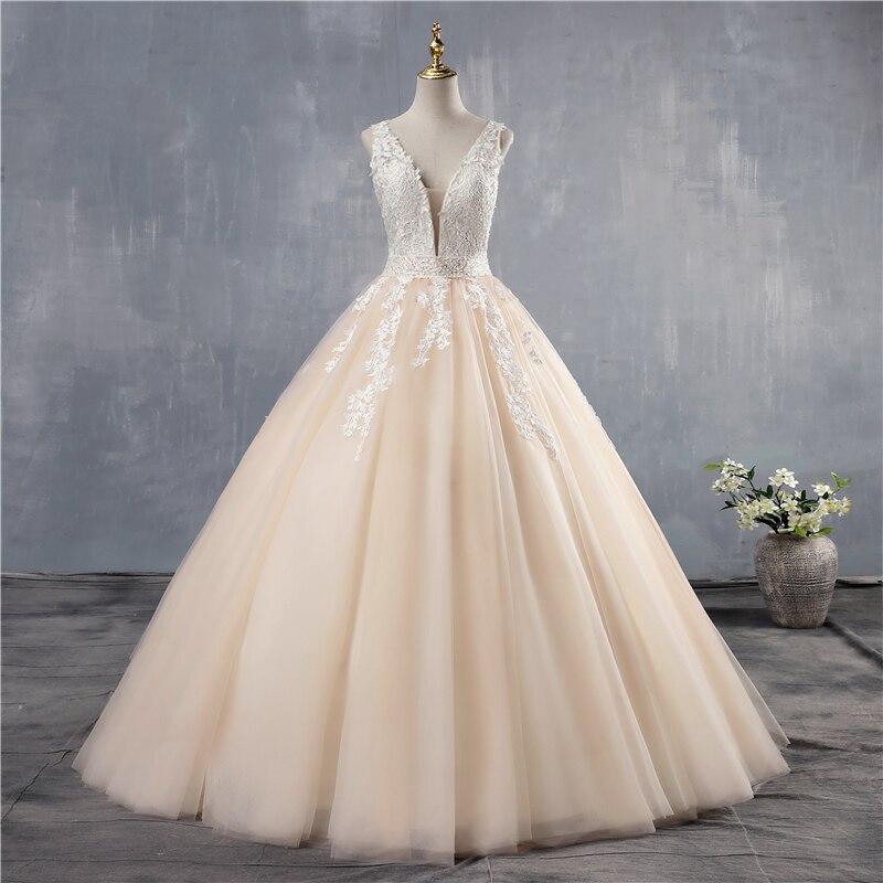 White Bridesmaid Dresses: White Ivory Wedding Dress Custom-Made Plus Size Bridal Tulle