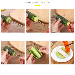 Vegetables Spiral Knife Potato Carrot Cucumber Chopper Easy Spiral Screw Slicer Cutter