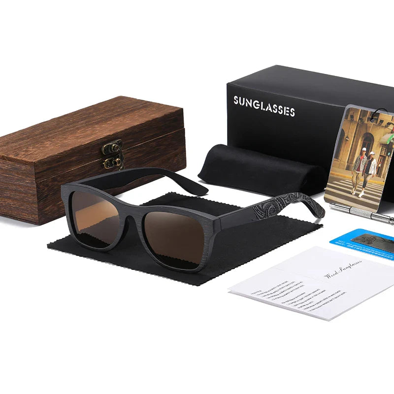 GM Wooden Male Lady Sunglasses Men's Luxury Brand Designer Polarized Sun Glasses Vintage Sunglass Women Eyewear With paper  Box