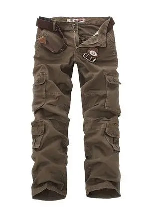 Tactical pants men Multi-pocket washed overalls male Baggy cargo pants for men